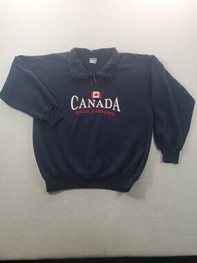 Cityscape Canada Sioux Narrow Crewneck Medium Navy Embroidery Box